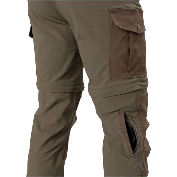 2026 Seeland Hombre Abedul Pantalones Con Cremallera Desmontable 40173 - Pine Green / Demitasse Brown